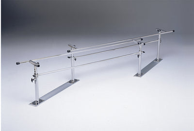 Parallel Bars, steel base, folding, height and width adjustable, 10' L x 16" - 24" W x 22" - 36" H