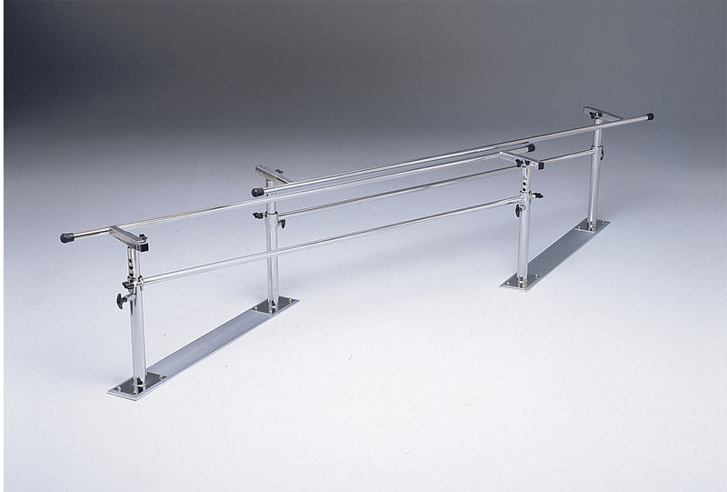 Parallel Bars, steel base, folding, height and width adjustable, 10' L x 16" - 24" W x 22" - 36" H