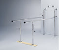 Parallel Bars, wall-mounted, wood base, folding, height adjustable, 7' L x 22.5" W x 28" - 42" H
