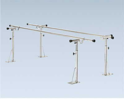 Parallel Bars, floor mounted, height and width adjustable, 18' L x 6" W x 26" - 44" H