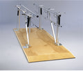 Parallel Bars, wood platform mounted, height and width adjustable, 10' L x 17.5" - 25.5" W x 31" - 41" H