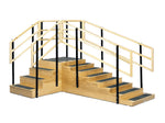 Training stairs, convertible, 4 and 8 steps with platform, 24" x 24" platform - FE-15-4204