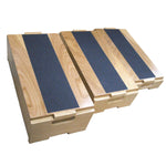 Stackable Stools - Set of 3 - 12" L x 24" W x 18" H - when stacked - FE-15-4222