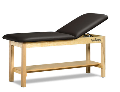 CanDo Treatment Table w/ Adjustable Back & Shelf, 400 LB Capacity, 72"L x 27"W x 31"H