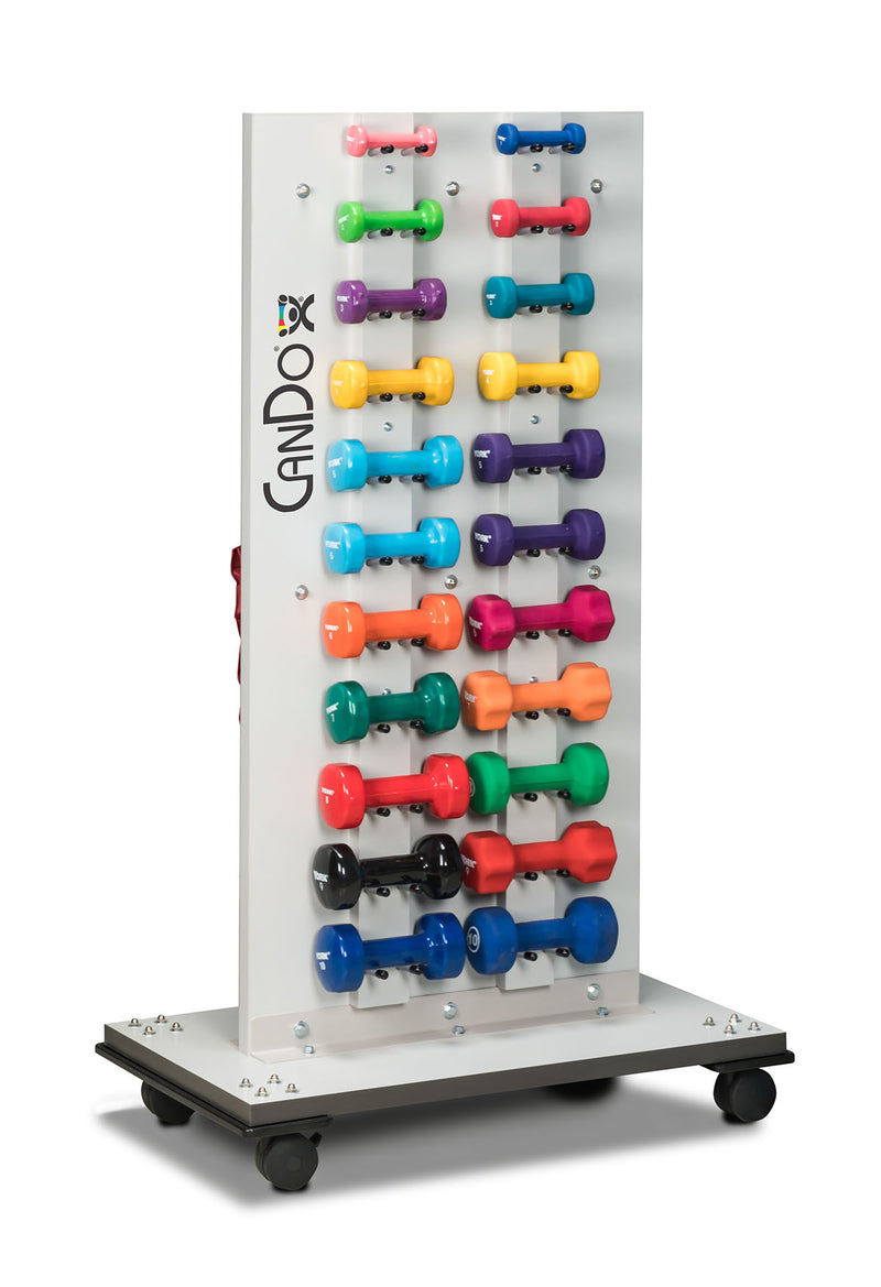 CanDo Mobile Weight Rack with Accessories (Cuff Weights and Dumbbells) - FE-15-4257