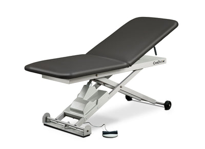 CanDo Hi-Lo Treatment Table, 2-Section, Upholstered Top, Adjustable Backrest, 72" x 27"