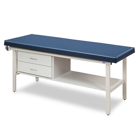 Clinton, Alpha-S Treatment Table, 1-Section, 1 Shelf, 2 Drawers, 72" x 27" x 31"
