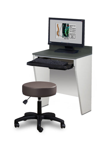 Clinton, Wall Mounted Computer Desk, 2-Leg