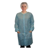 A.M.D. RITMED Lab Coat DYLS Disposable Nonwoven SMS 7X Large Blue 50/Ca - A8039