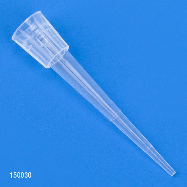 Globe Scientific Pipette Tip, 0.1 - 20uL, Certified, Universal, Low Retention, Graduated, 45mm, Extended Length, Natural, STERILE