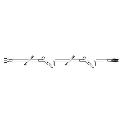 Baxter Healthcare IV Extension Set 43 2 Intrlnk Inj Sites: 34", 6 M LL Adptr/Clr Spk 48/Ca - 2C6631