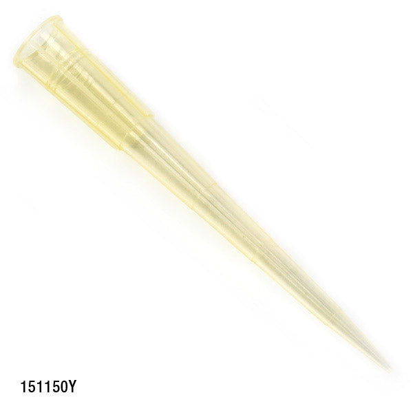 Globe Scientific Certified Pipette Tips, 1-200uL, Universal, Yellow, 54mm