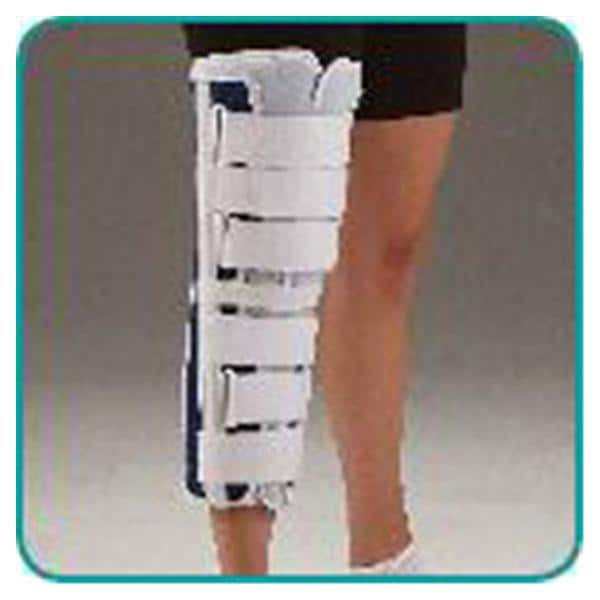 Deroyal Industries Inc Immobilizer Deluxe Adult Knee Canvas White/Blue Universal Each - ER1220917