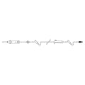 Baxter Healthcare IV Sol Set Cnt-Fl 10Drp 2 Intrlnk Inj Sites: 86", 14 M LL Adptr Prmry Infs 48/Ca - 2H6519