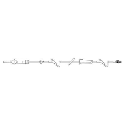 Baxter Healthcare IV Sol Set Cnt-Fl 10Drp 2 Intrlnk Inj Sites: 86", 14 M LL Adptr Prmry Infs 48/Ca - 2H6519