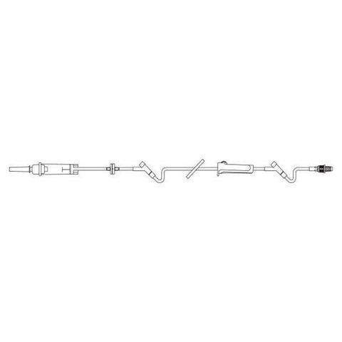 Baxter Healthcare IV Sol Set Cnt-Fl 10Drp 2 Intrlnk Inj Sites: 86", 14 M LL Adptr Prmry Infs 48/Ca - 2H6519