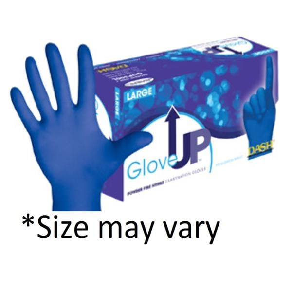 Dash Medical Gloves Inc Gloves Exam GloveUp Powder-Free Nitrile Latex-Free Medium Blue 300/Bx, 10 BX/CA - GUP300M