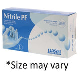 Dash Medical Gloves Inc Gloves Exam Nitrile PF Powder-Free Nitrile Latex-Free Medium Blue 100/Bx, 10 BX/CA - NPF100M
