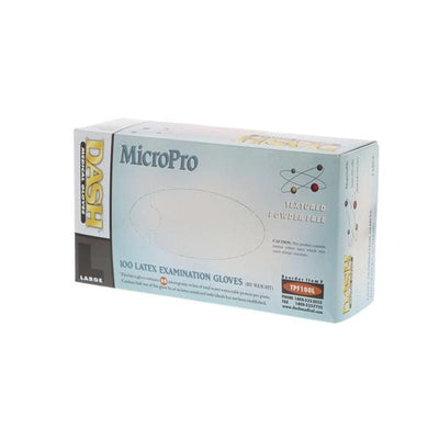 Dash Medical Gloves Inc Gloves Exam Micropro Powder-Free Latex Large Natural 100/Bx, 10 BX/CA - TPF100L