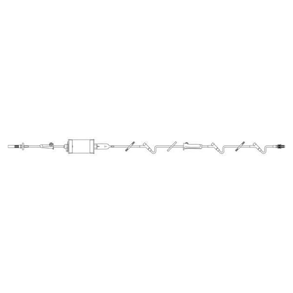 Baxter Healthcare IV Solution Set 3 Interlink Injection Sites: 87", 39", 6" 115" 60 Drops/mL Each, 12 Each/CA - 2C7562