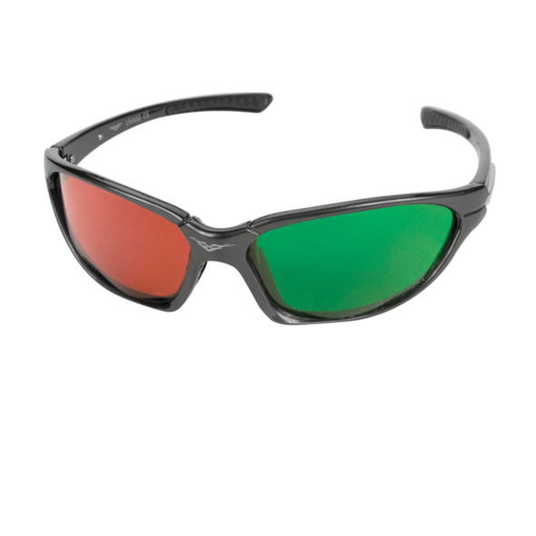 RED & GREEN WRAPAROUND GLASSES