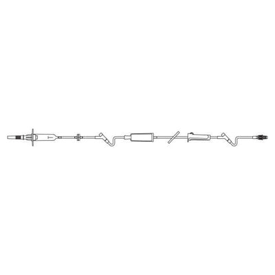 Baxter Healthcare IV Solution Set Continu-Flo 2 Intrlnk Inj Sites: 84", 6 105" 10 Drops/mL Each, 48 Each/CA - 2C6571
