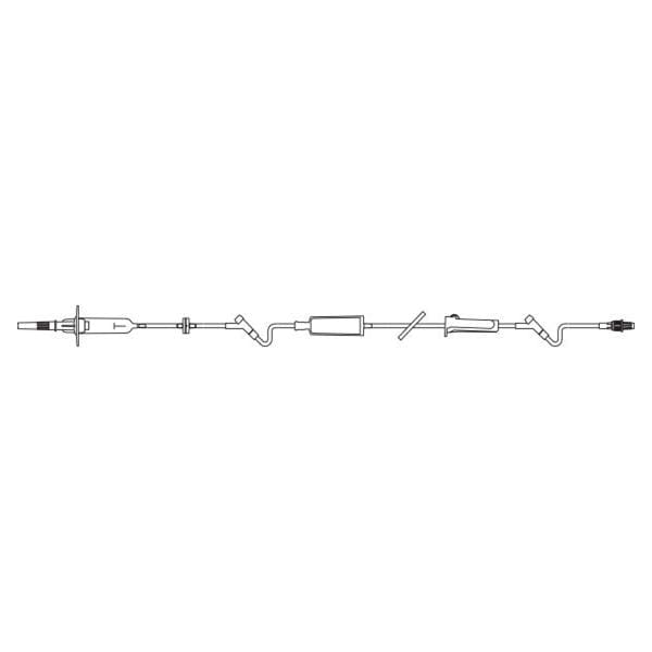 Baxter Healthcare IV Solution Set Continu-Flo 2 Intrlnk Inj Sites: 84", 6 105" 10 Drops/mL Each, 48 Each/CA - 2C6571