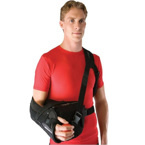 DJO, Inc Sling Immobilizer UltraSling III ER Adult Arm Black Size 13" Large Left Each - 11-1344-4