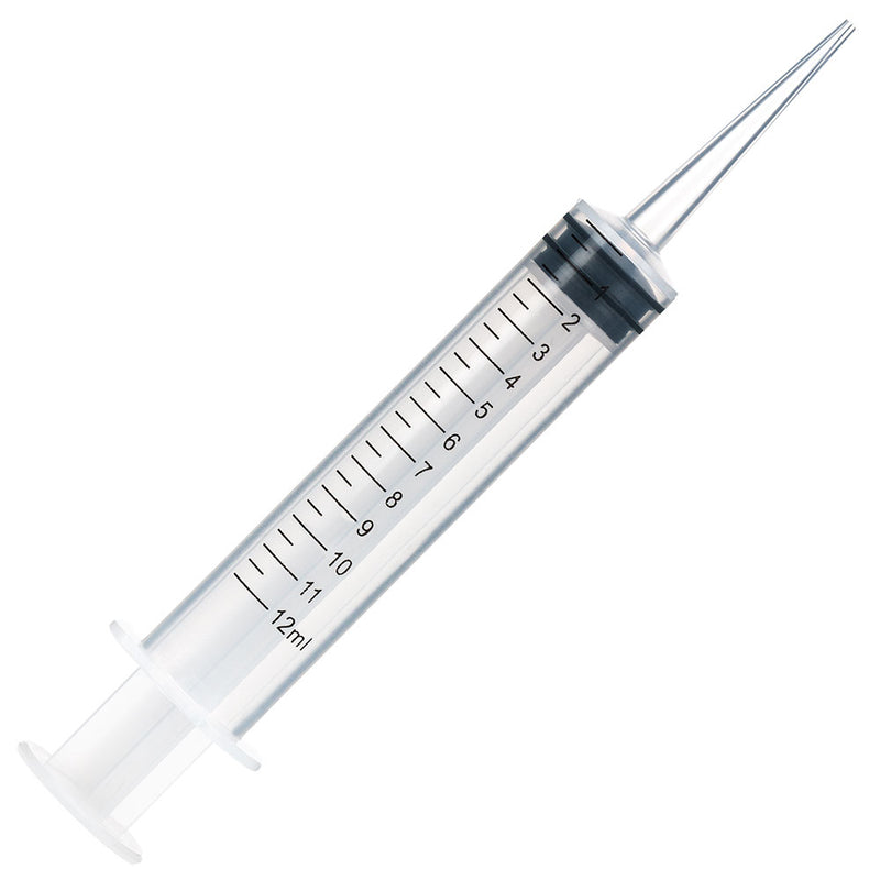 Transfer Syringe, 12mm (12mL), Printed Graduations, Straight Tip - GS-159012