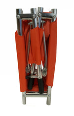 Four Fold Stretcher, Aluminum, Orange with Handles & Bag - FE-16-1907