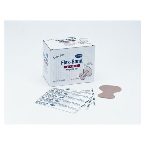 Hartmann USA Bandage Fabric Flex-Band Fingertip 2x2.5" Flexible Flesh LF 50/Bx, 24 BX/CA - 46210001