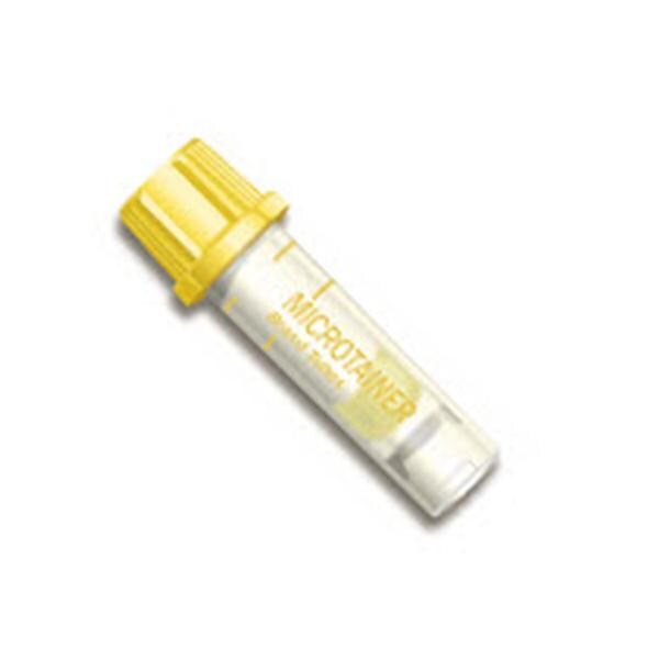 Becton Tube Capillary Microgard 400-600ul 8mm Plstc Cl Actvtr/SSrm Sprtr Gold 50/Bx, 4 BX/CA - Dickinson - 365967