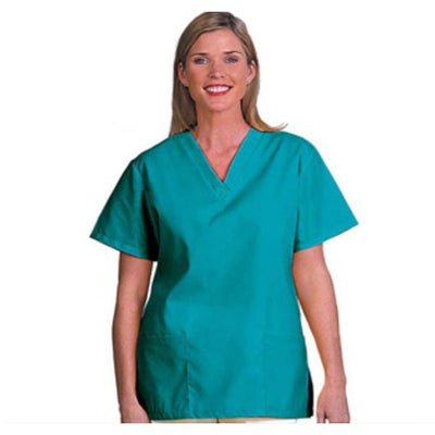 Fashion Seal Shirt Scrub Fashion Poplin Womens Large Teal Each - 7288-L