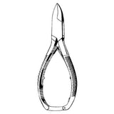 Sklar Instruments Nipper Nail Merit 5-1/2" Curved Sharp Double Spring Stainless Steel Each - 98-483
