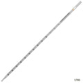 Globe Scientific 1 mL, Serological Pipette, PS, Standard Tip, 275mm, STERILE, Yellow Striped, Individually Wrapped - GS-1700