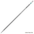 Globe Scientific 2mL, Serological Pipette, PS, Standard Tip, 275mm, Sterile and Non-Sterile, Green Striped, 25 of Pack, 40 Packs of Box