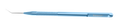 RUMEX Lester Lens Manipulator, Angled, 0.20 mm Hourglass-Shaped Tip, Length 122 mm, Round Titanium Handle