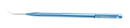 RUMEX Lester Lens Manipulator, Angled, 0.20 mm Hourglass-Shaped Tip, Length 122 mm, Round Titanium Handle