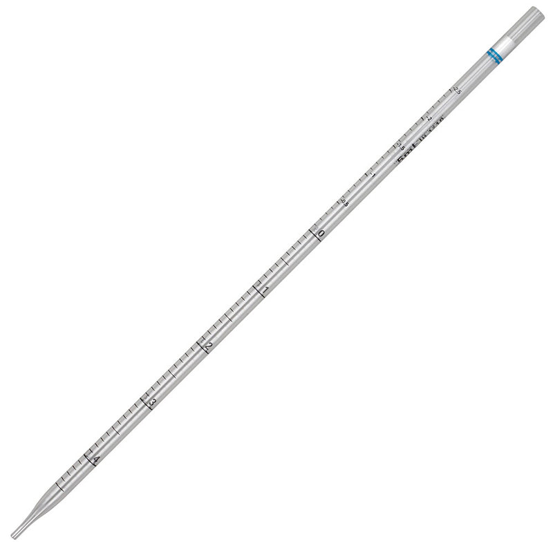 Globe Scientific 5mL, Serological Pipette, Diamond® Essentials™, PS, Standard Tip, 342mm, STERILE, Blue Striped, Individually Wrapped - GS-1742