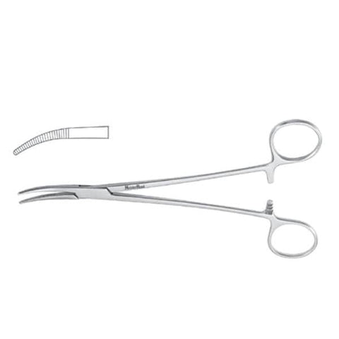 Miltex Forcep Hemostatic Schnidt Meister-Hand 7-1/2" Serrated Curved Stainless Steel Each - Integra Miltex - MH22-662