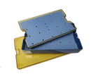 RUMEX Plastic Sterilizing Tray with Silicone Finger Mat, Double Level, Extra Large, 254×152.4×38 mm, 10×6×1.5″