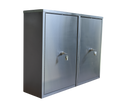 Omnimed Large Twin Double Door Narcotic Cabinet with 8 Shelves, 8"/Deep