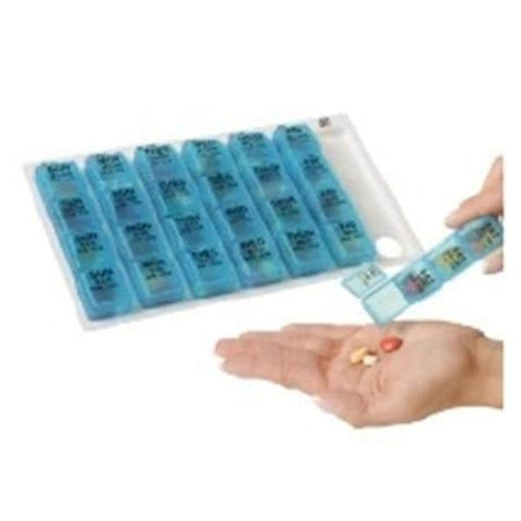Apothecary Products Planner Pill One-Day-At-A-Time Plastic Weekly 8" Assorted 6/Pk - 67124