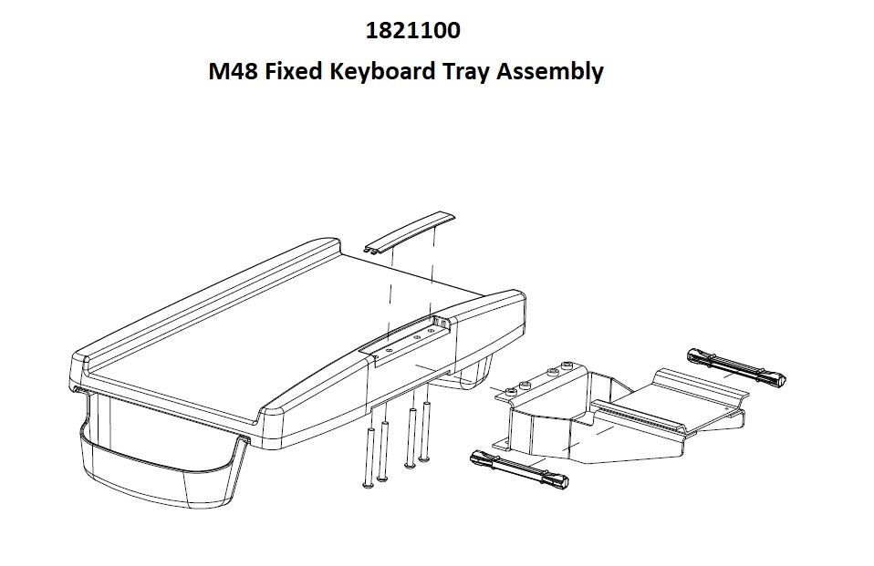 capsa M48 CareLink Fixed Keyboard Tray