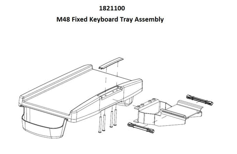 capsa M48 CareLink Fixed Keyboard Tray
