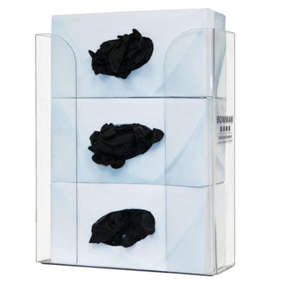 Bowman Medical Products Glove Dispenser PETG Plastic Triple Clear 6/Ca - GP-330
