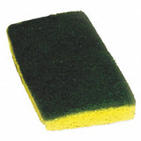 6 x 3-1/2 Nylon Scrubber Sponge Green Yellow 20PK