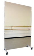 Glassless mirror, mobile caster base, vertical, 24" W x 72" H