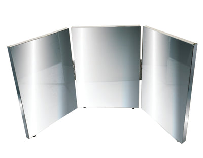 Glassless mirror, triple panel, 12" W x 16" H