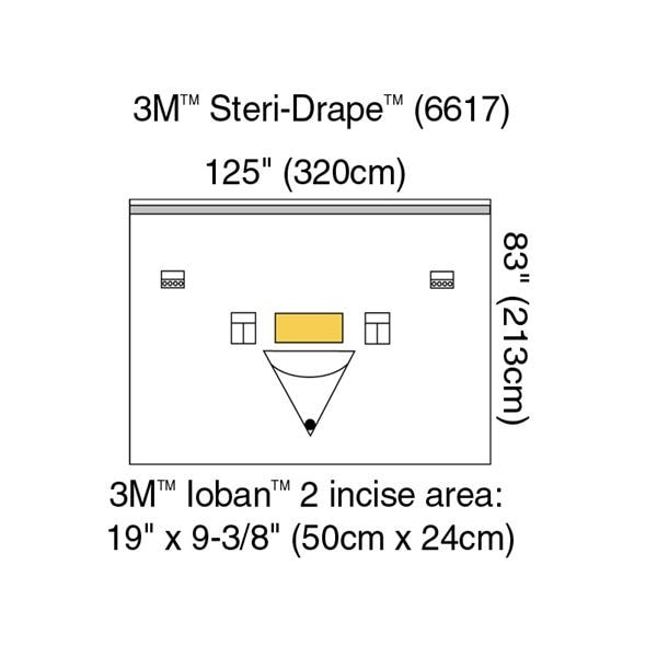 3M Medical Products Drape Isolation Steri-Drape Ioban Plastic 4x5/Ca - 6617